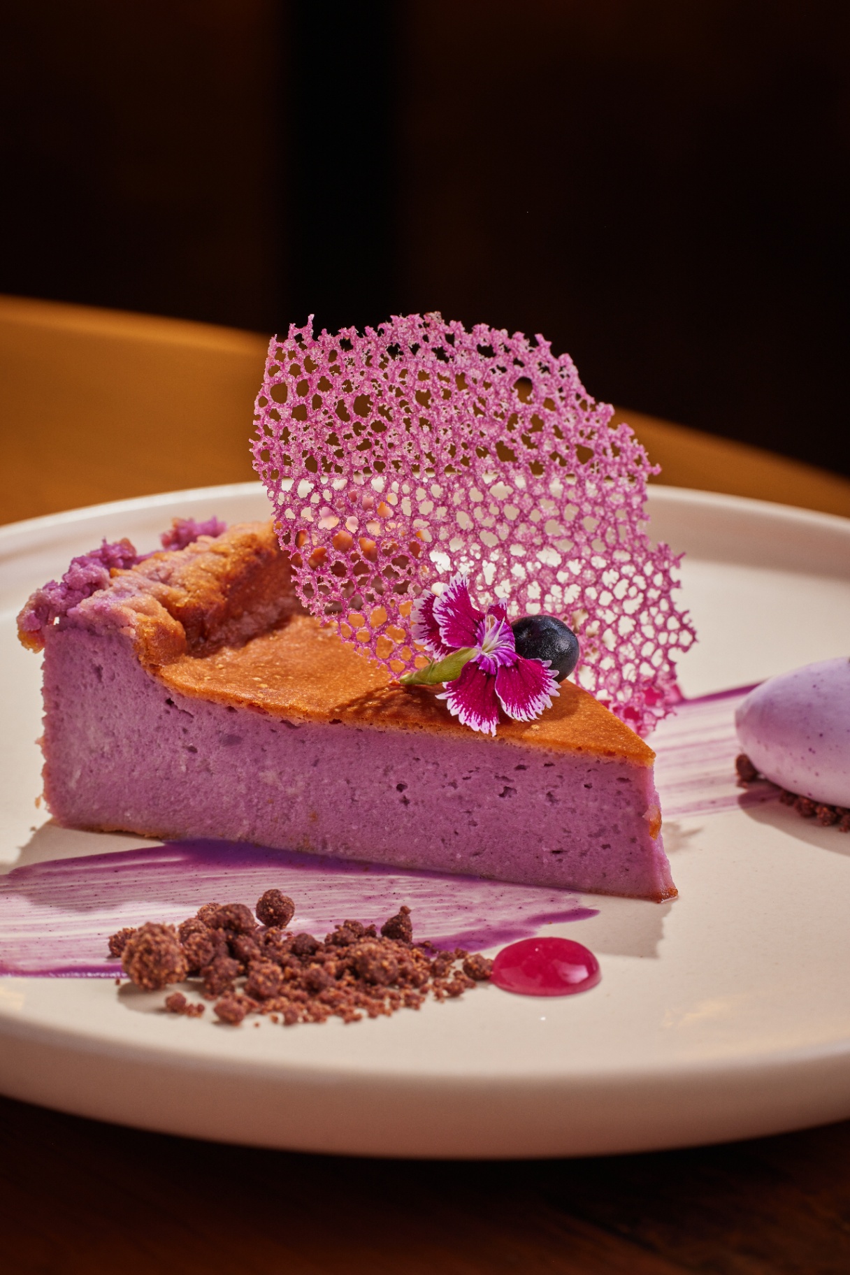 Ube Burnt Basque Cheesecake